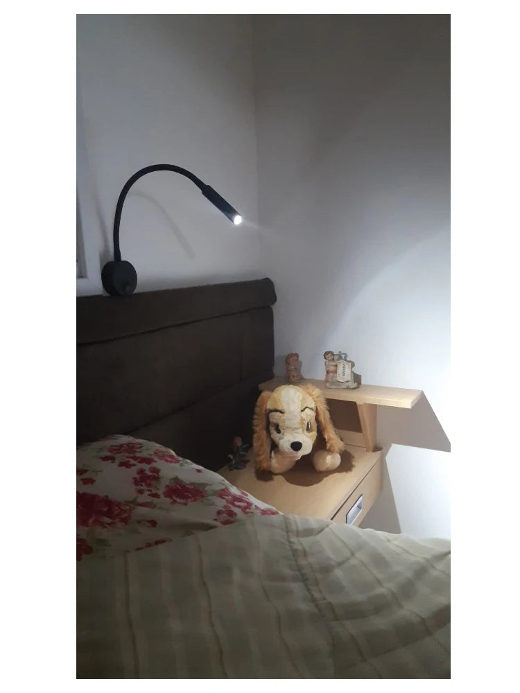 Bedside Working Study Reading Lamp Wall Lamp Sconces 3W LED Book Lamp Wall Night Light Fixtures Spot LED EU US Plug Cord