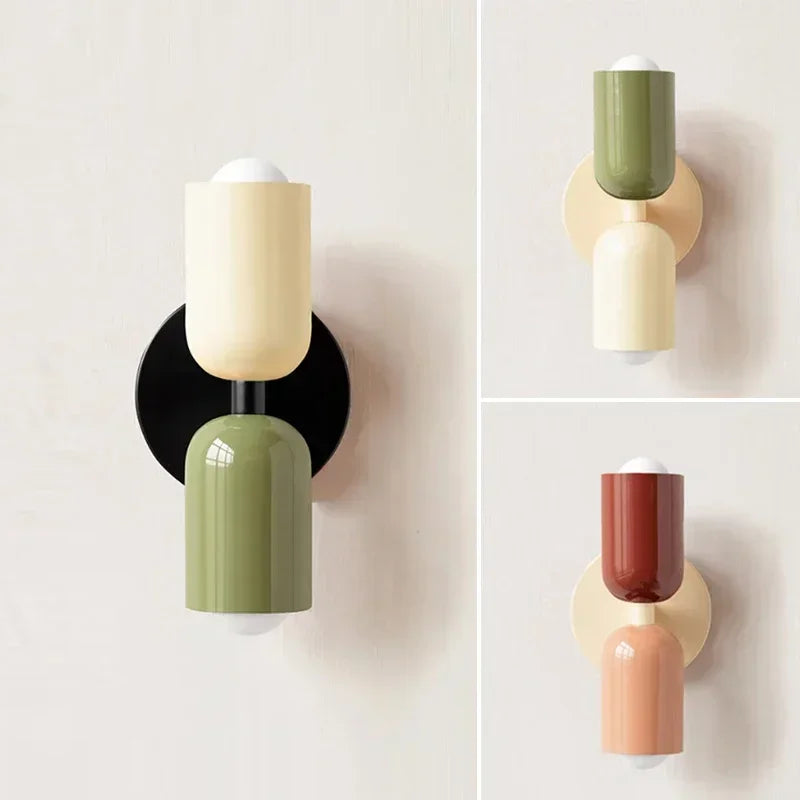 Colorful Macaron Wall Lamp – Nordic LED Wall Light for Kids Room, Corridor & Living Room Decor