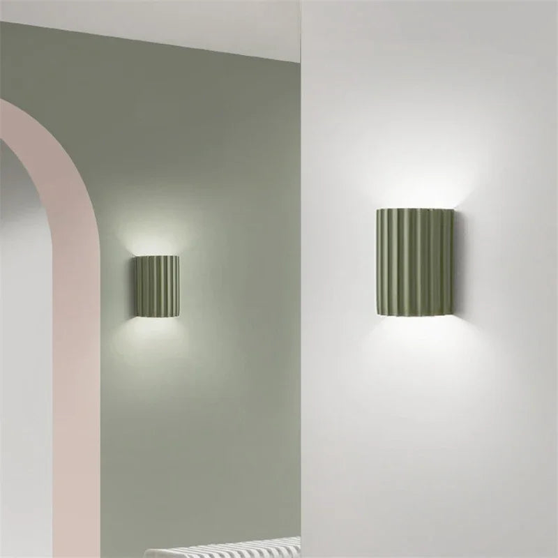 Nordic Modern Resin Wall Lamp Indoor Wall Lighting Bedroom Bedside Lamp Household Background Decoration Living Room Wall Light