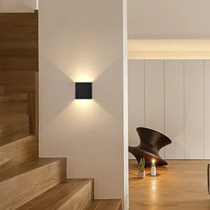 LED Wall Sconces 6W Modern Indoor Outdoor IP65 Wall Lamp, Up Down Wall Mount Lights for Living Room Hallway Bedroom