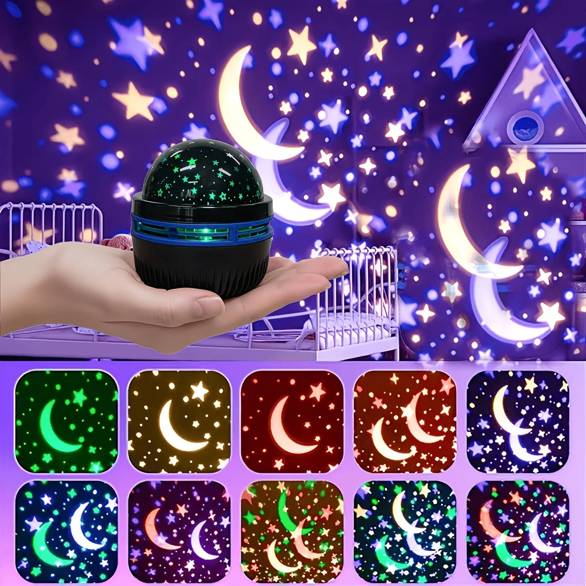 LED Starry Sky Night Lights USB Star Moon Projector Lamp 5V For Home Room Atmosphere Decorations
