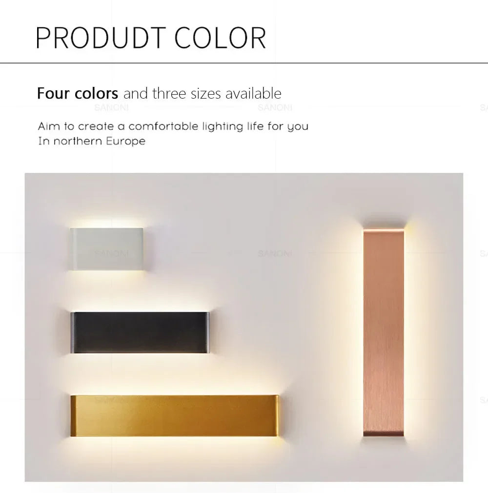 Modern LED Wall Lamp for Bedside Living Room Stairs Aisle Bathroom Home Decorations Wall Sconce Indoor Lighting Fixture Luster