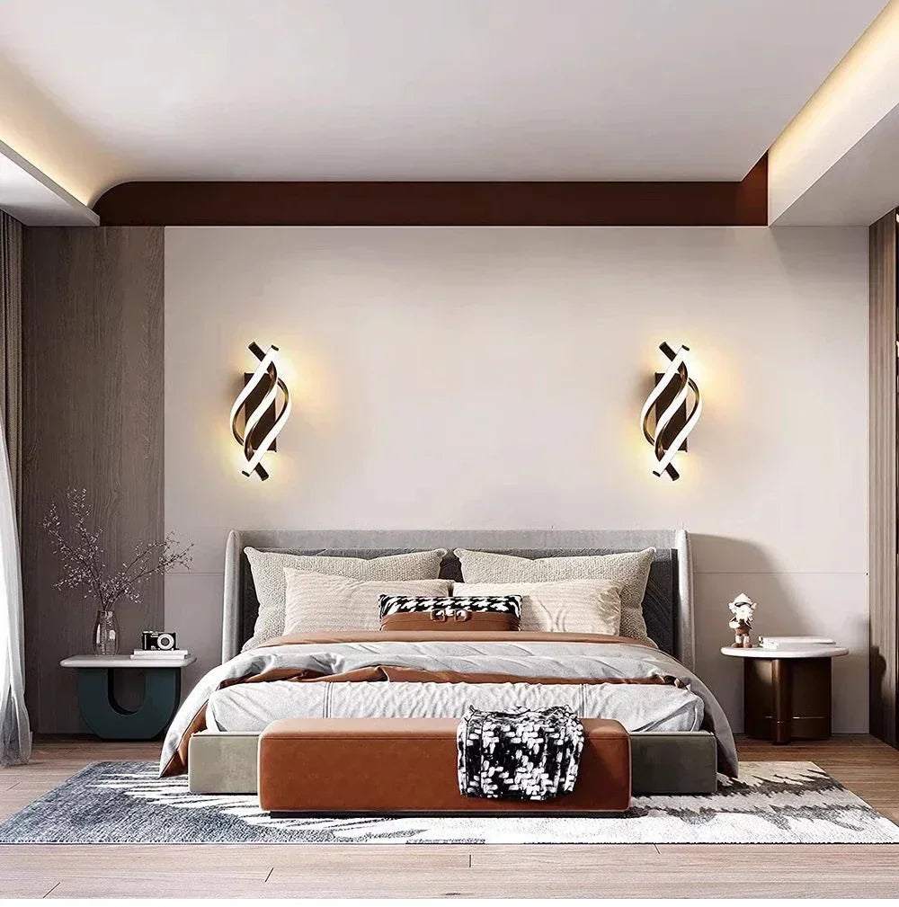 Modern LED Wall Lamp Home Line Decoration Wall Lamp Living Room Background Wall Bedroom Headboard Lighting Indoor lighting