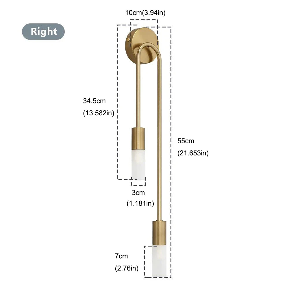 Nordic Luxury LED Wall Lamp – Modern Minimalist Black & Gold Wall Sconce for Living Room & Bedroom