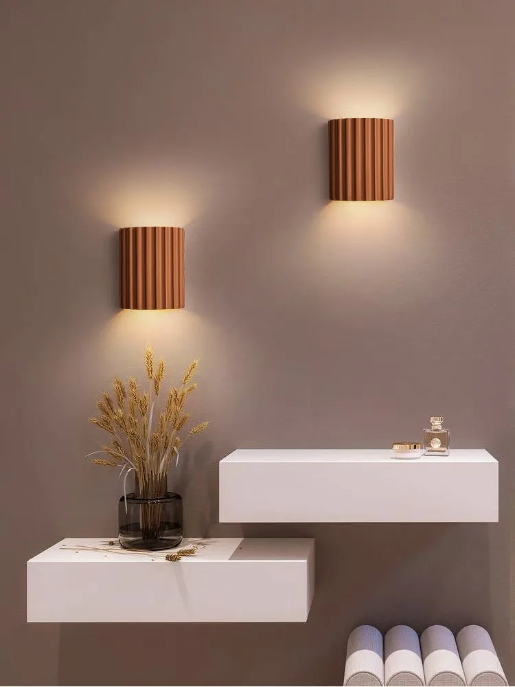 Nordic Modern Resin Wall Lamp Indoor Wall Lighting Bedroom Bedside Lamp Household Background Decoration Living Room Wall Light