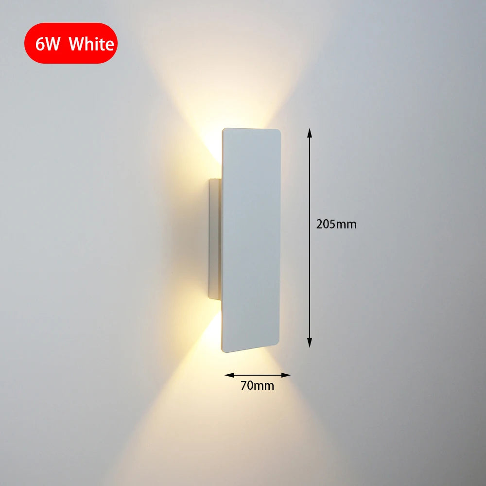 Modern Simple LED Wall Lamp 6W – Aluminium Indoor Wall Light for Bedroom, Living Room & Corridor