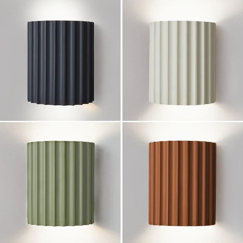 Nordic Modern Resin Wall Lamp Indoor Wall Lighting Bedroom Bedside Lamp Household Background Decoration Living Room Wall Light