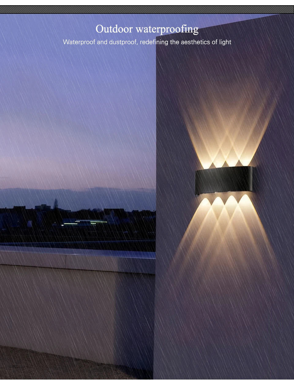Up and Down LED Wall Lamp Waterproof Interior Wall Light For Bedroom Living Room Corridor Indoor Outdoor Lighting