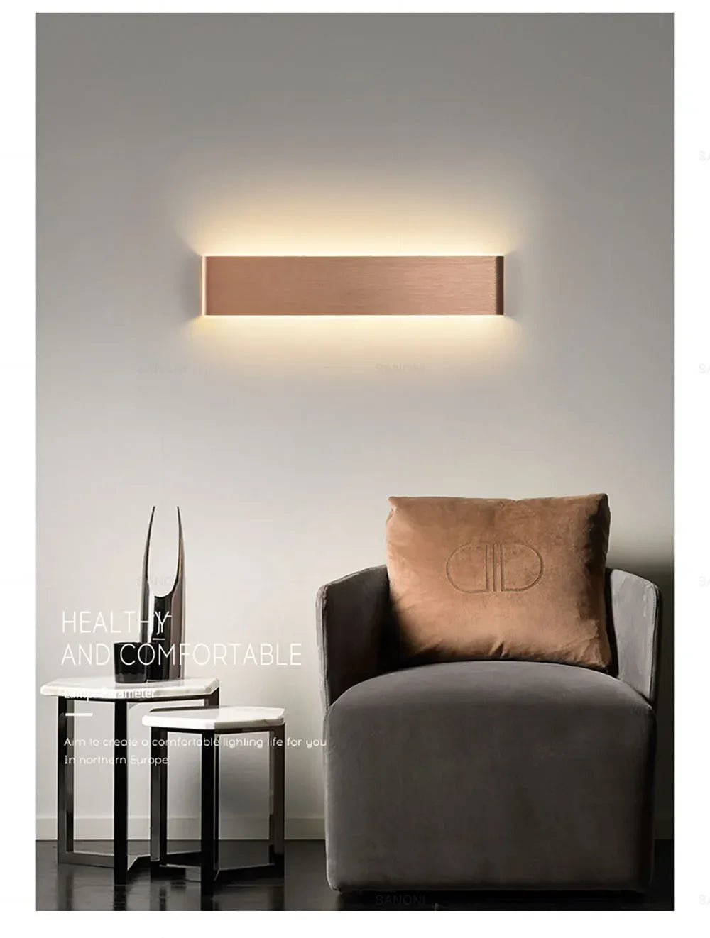 Modern LED Wall Lamp for Bedside Living Room Stairs Aisle Bathroom Home Decorations Wall Sconce Indoor Lighting Fixture Luster