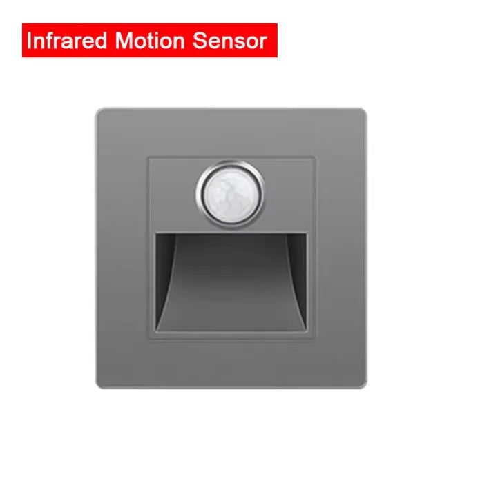 PIR Motion Sensor LED Wall Light – Recessed Staircase & Bedroom Night Light, AC 110–220V