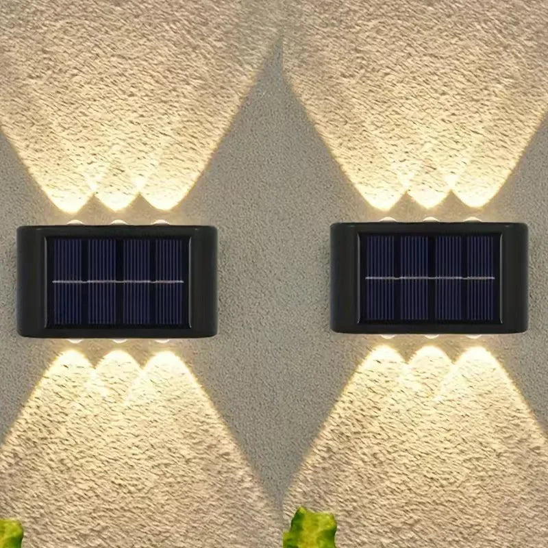 Solar LED Outdoor Wall Light Waterproof Dusk to Dawn Fence Lamp for Garden Yard Porch Pathway Patio Home Decor