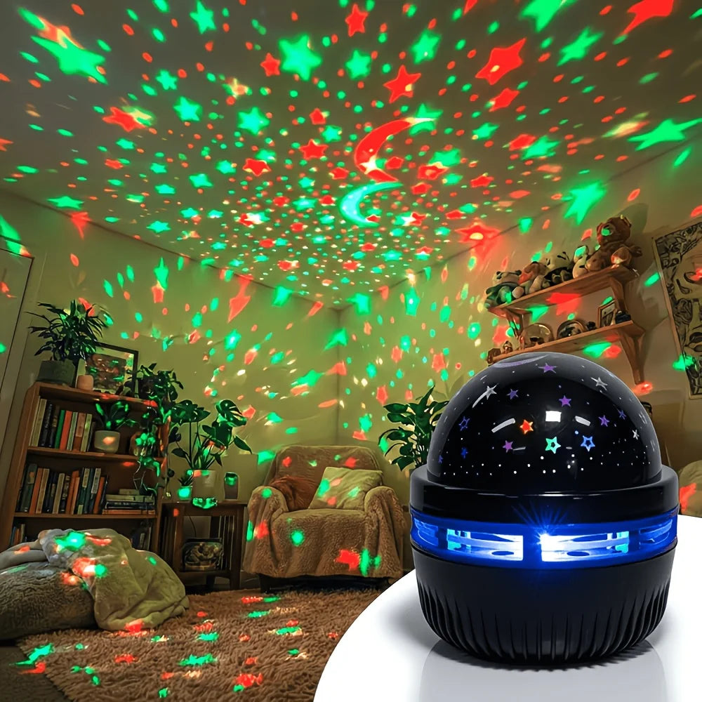 LED Starry Sky Night Lights USB Star Moon Projector Lamp 5V For Home Room Atmosphere Decorations