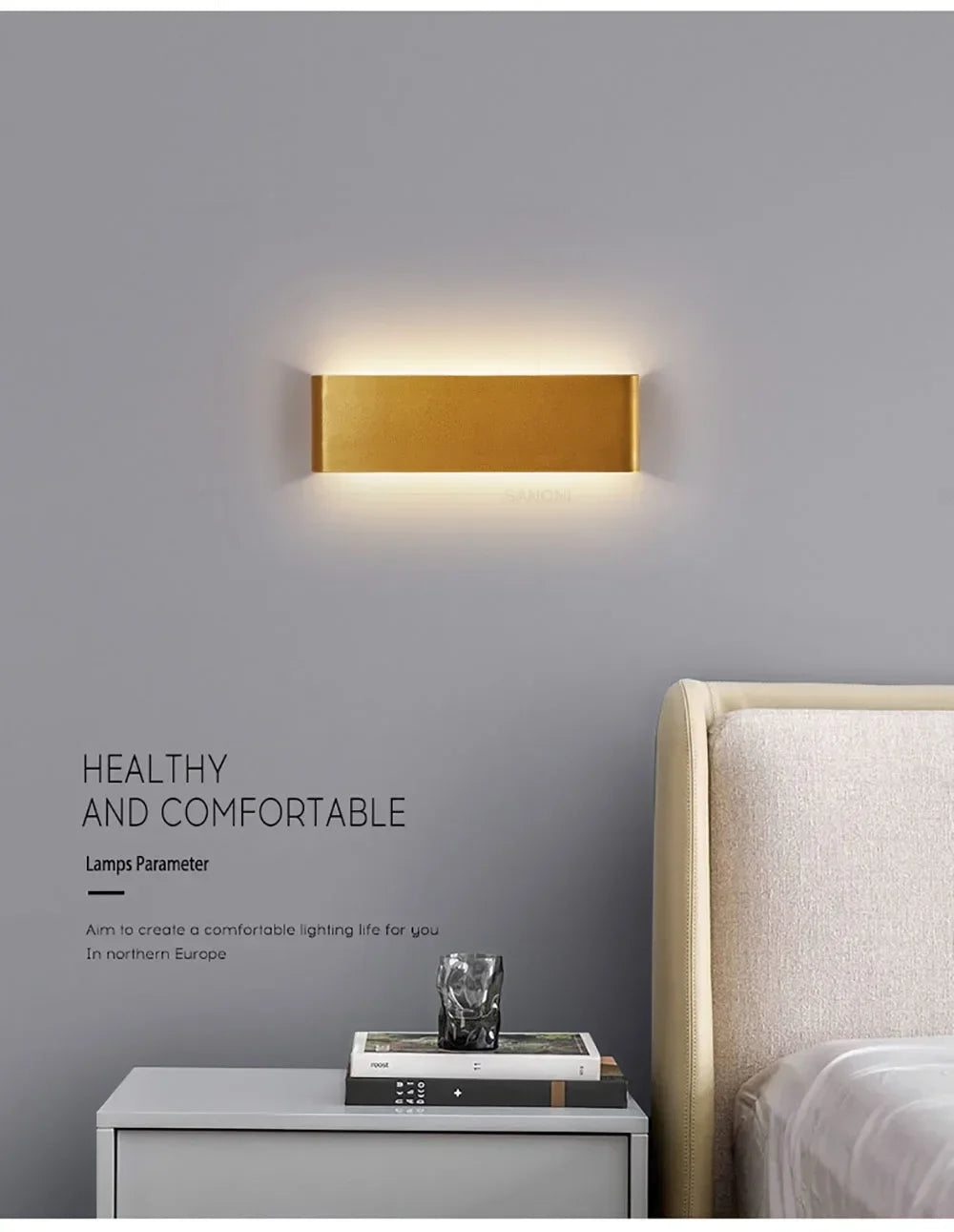 Modern LED Wall Lamp for Bedside Living Room Stairs Aisle Bathroom Home Decorations Wall Sconce Indoor Lighting Fixture Luster