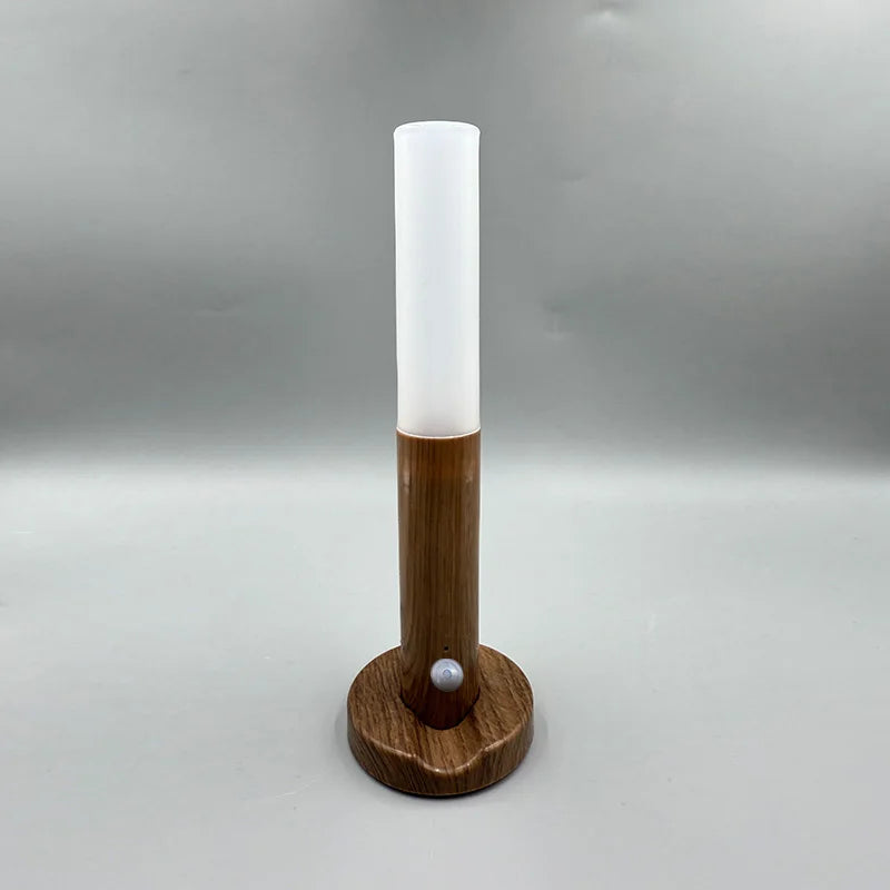 Wooden Motion Sensor Wall Light – Rechargeable Magnetic LED Sconce for Bedroom & Stairs