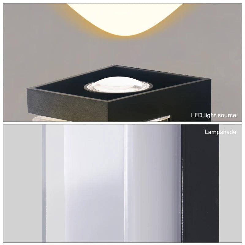Modern LED waterproof Up Down wall lamp outdoor and indoor wall light courtyard porch corridor bedroom wall sconce AC85-265
