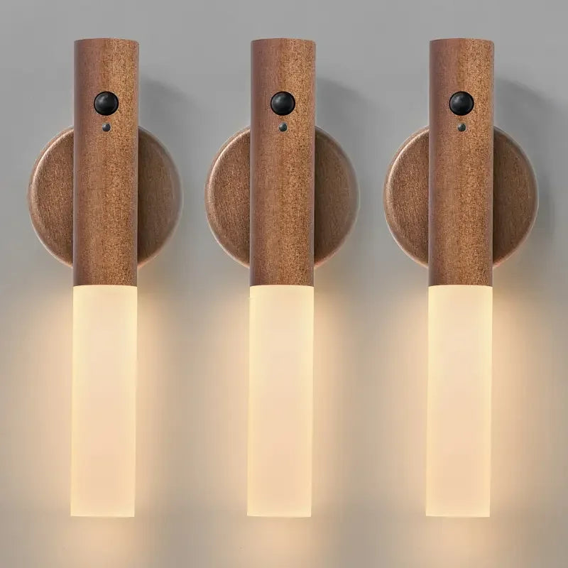 Smart Motion Sensor Rechargeable Wall Light – Portable Magnetic LED Lamp for Hallway, Stairs & Cabinets