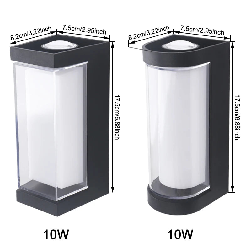 Modern LED waterproof Up Down wall lamp outdoor and indoor wall light courtyard porch corridor bedroom wall sconce AC85-265