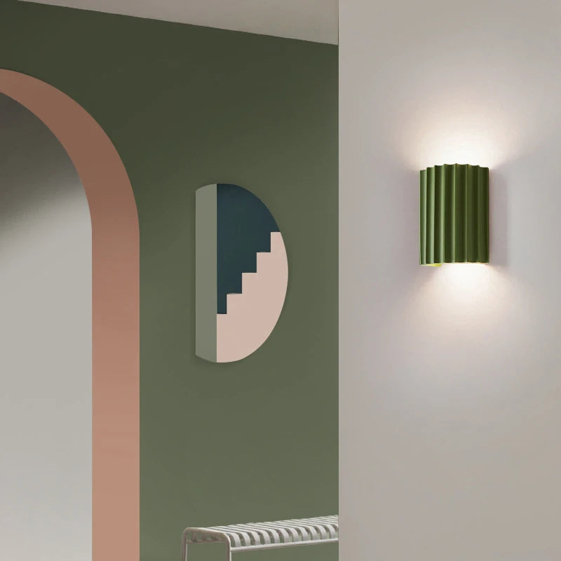Nordic Modern Resin Wall Lamp Indoor Wall Lighting Bedroom Bedside Lamp Household Background Decoration Living Room Wall Light