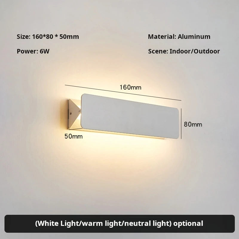 Adjustable Angle Aluminium LED Wall Lamp – Vanity Mirror & Bedside Wall Light for Living Room & Bedroom