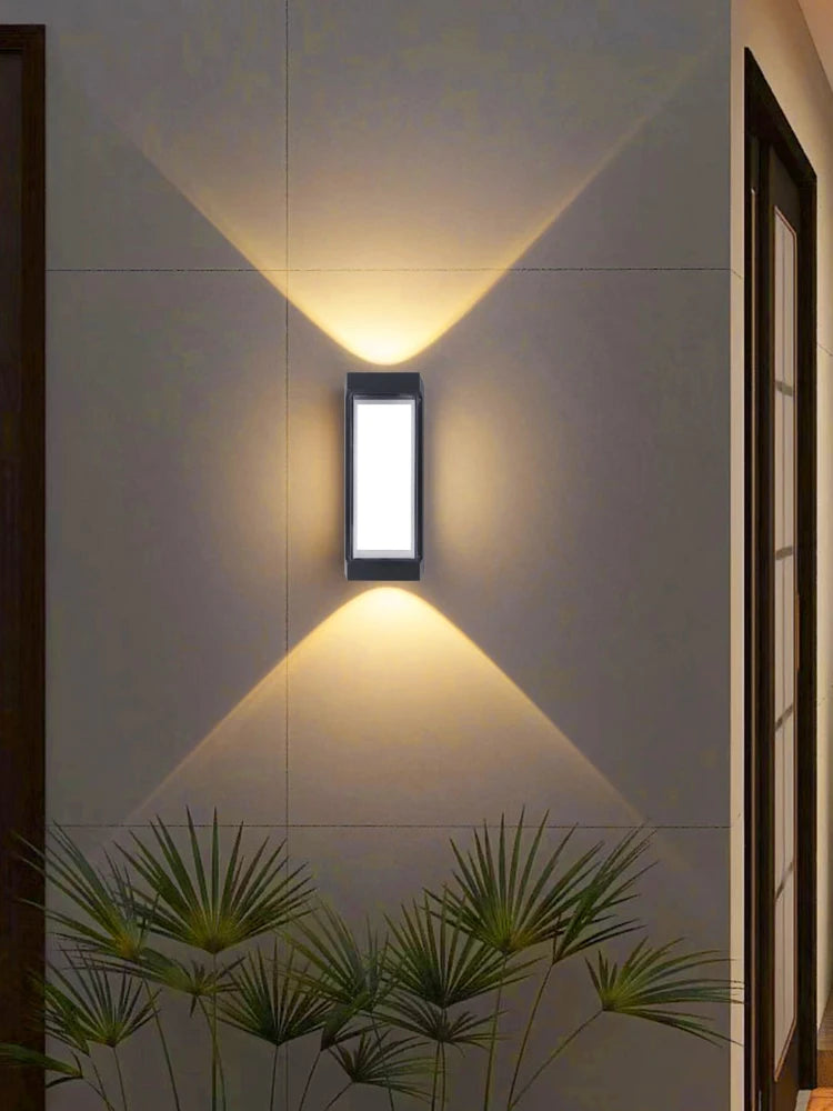 Modern LED waterproof Up Down wall lamp outdoor and indoor wall light courtyard porch corridor bedroom wall sconce AC85-265