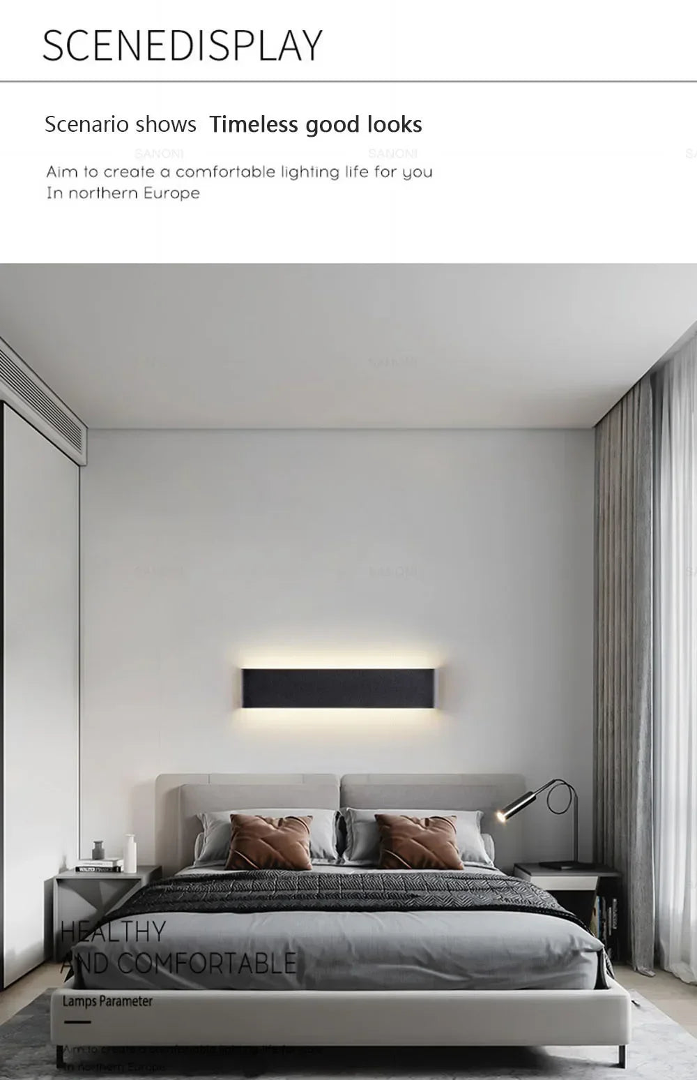 Modern LED Wall Lamp for Bedside Living Room Stairs Aisle Bathroom Home Decorations Wall Sconce Indoor Lighting Fixture Luster