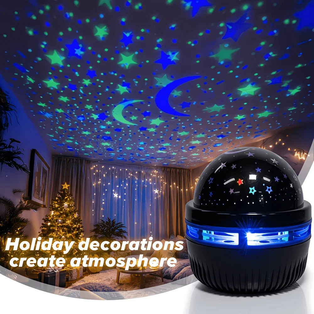 LED Starry Sky Night Lights USB Star Moon Projector Lamp 5V For Home Room Atmosphere Decorations