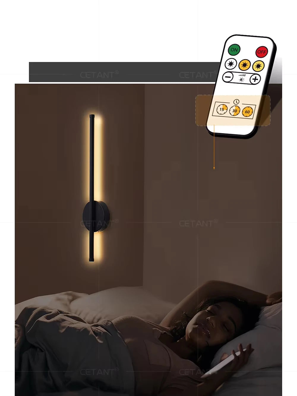 Magnetic Rechargeable 50 Wall Lamp Black Gold For Living Room Bedroom Hallway Study Stairwell Cloakroom LED Lighting Wiring Free