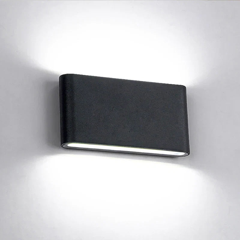 Nordic waterproof IP65 aluminium wall light mounted on a staircase wall