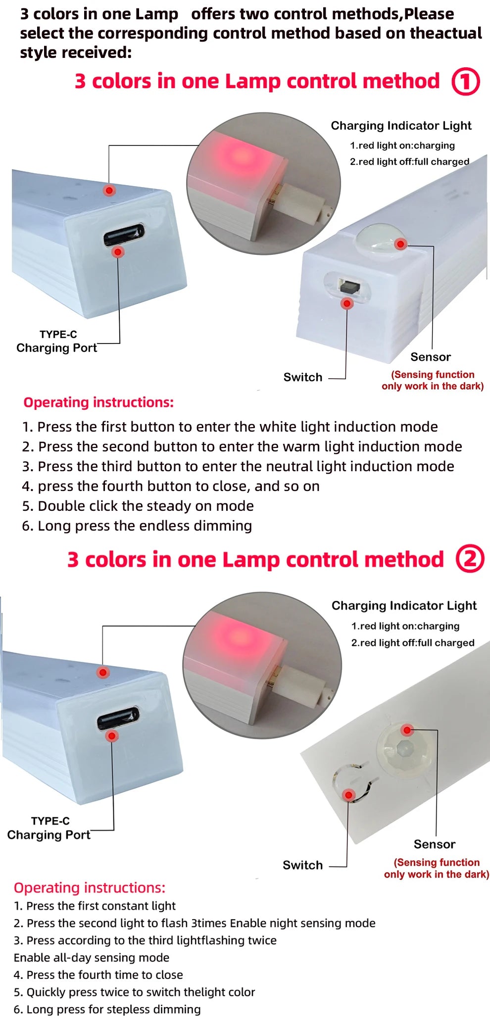Wireless LED Night Lights Motion Sensor Lights Closet Kitchen Night Lights Bedroom Detector Light Cabinet Staircase Backlit