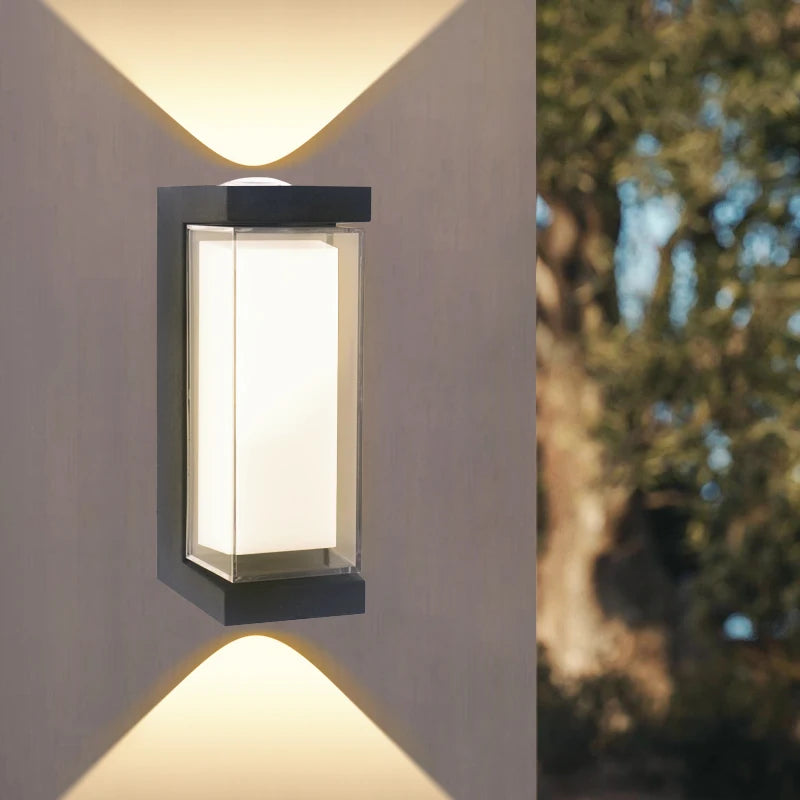 Modern LED waterproof Up Down wall lamp outdoor and indoor wall light courtyard porch corridor bedroom wall sconce AC85-265