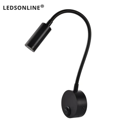 3W LED Wall-Mounted Reading Lamp – Bedside Book Light with Plug-In Cord for Study & Bedroom