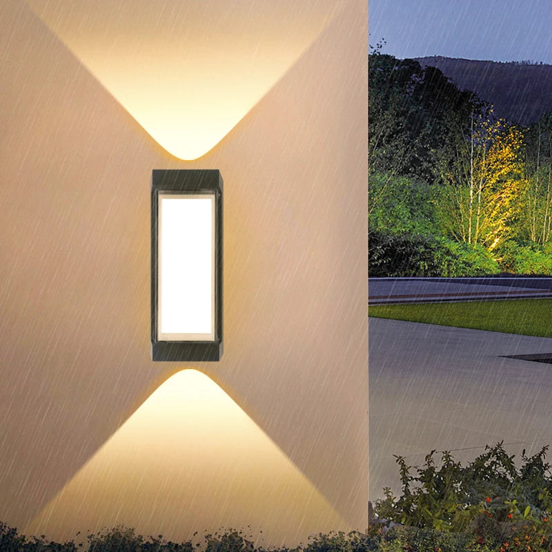 Modern LED waterproof Up Down wall lamp outdoor and indoor wall light courtyard porch corridor bedroom wall sconce AC85-265