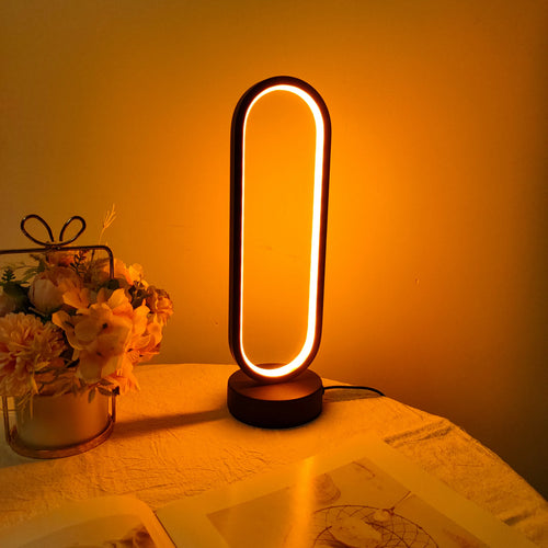 1PC Lamp Bedroom Ring Lamp Living Room Three-color Dimming Bedside Lamp LED Night Light