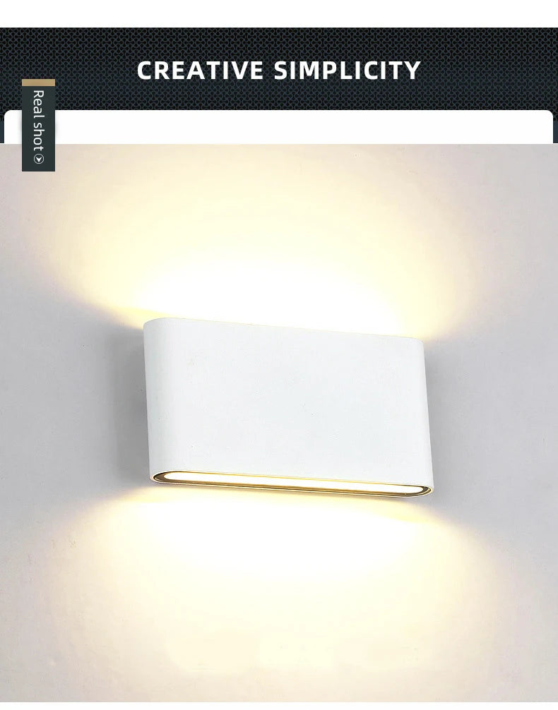 Nordic Wall Light  Aluminum IP65 Waterproof Indoor Wall Lamp Up Down Corridor Lights for Home Stairs Bedroom Bedside Lamps