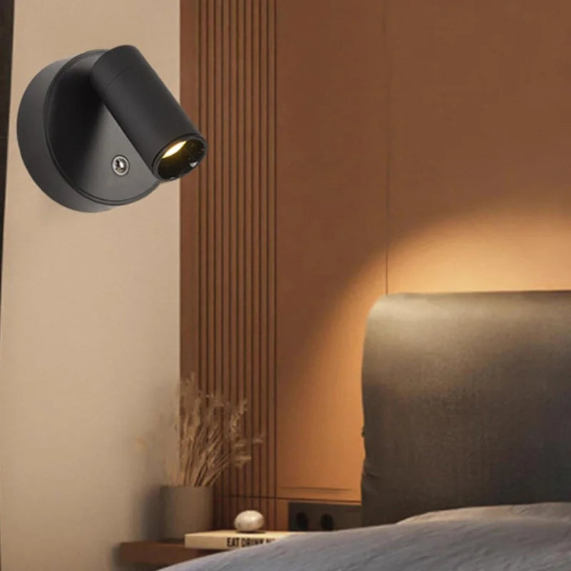 Magnetic USB Rechargeable LED Wall Light – Cordless Touch-Control Reading Lamp for Bedside Use