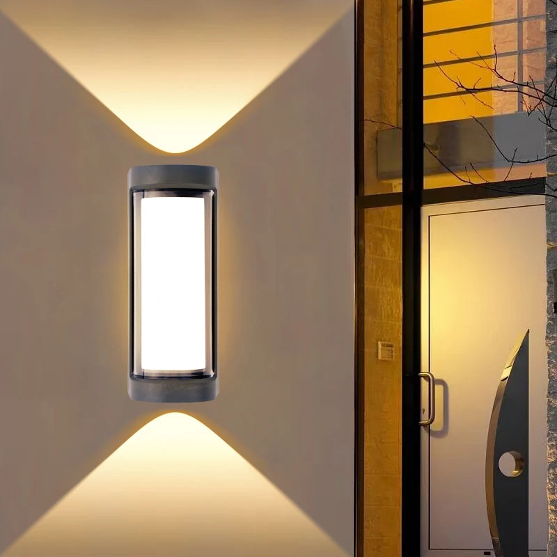 Modern LED waterproof Up Down wall lamp outdoor and indoor wall light courtyard porch corridor bedroom wall sconce AC85-265