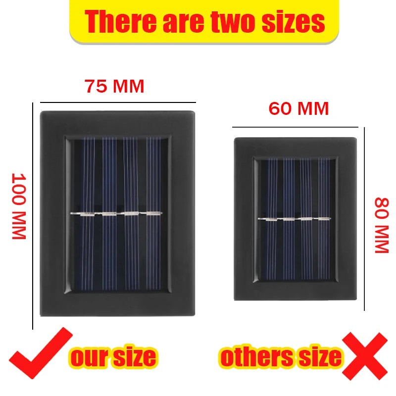 Solar LED Outdoor Light Solar Lighting Sensor Lamp Streetlights Exterior Garden Decoration Garland Waterproof Solar Wall Light