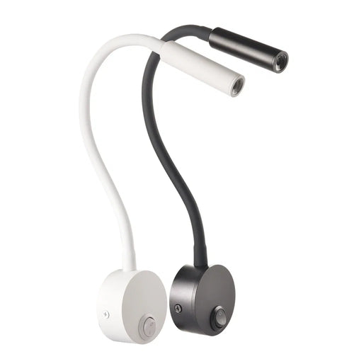 3W LED wall-mounted reading lamp beside a bed for focused book light