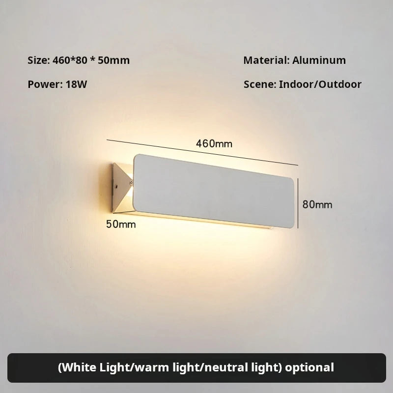 Adjustable Angle Aluminium LED Wall Lamp – Vanity Mirror & Bedside Wall Light for Living Room & Bedroom