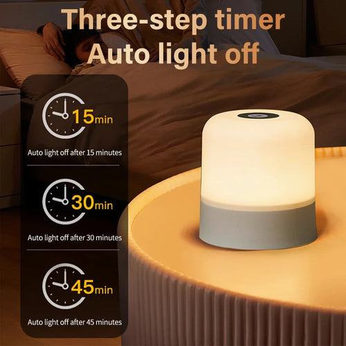 16 Colors LED Table Lamp - Touch & Remote Control Dimmable Rechargeable Bedside Night Lamp for Room Decor