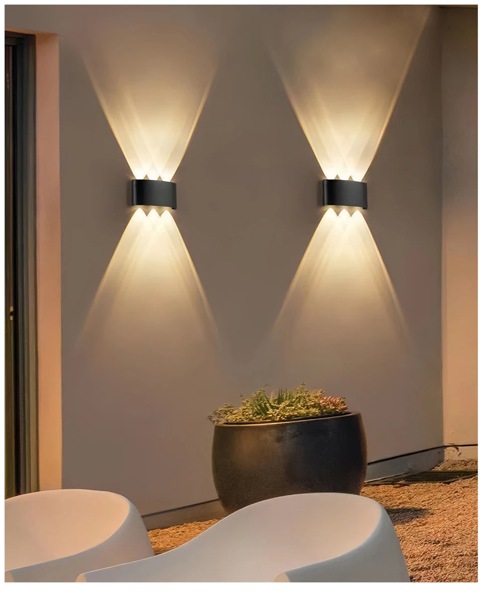 Up and Down LED Wall Lamp Waterproof Interior Wall Light For Bedroom Living Room Corridor Indoor Outdoor Lighting