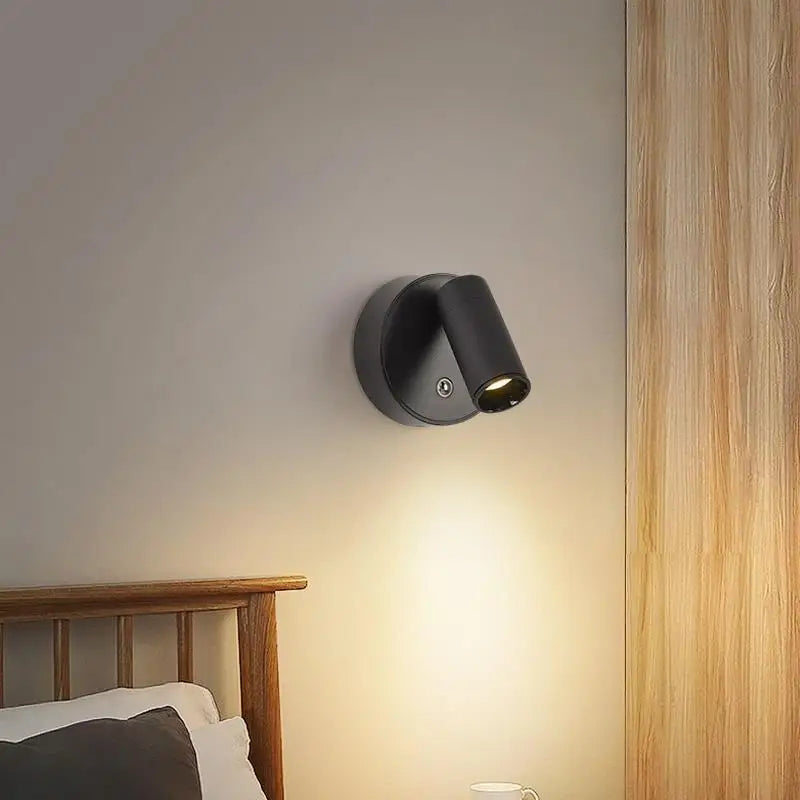 Magnetic USB Rechargeable LED Wall Light – Cordless Touch-Control Reading Lamp for Bedside Use