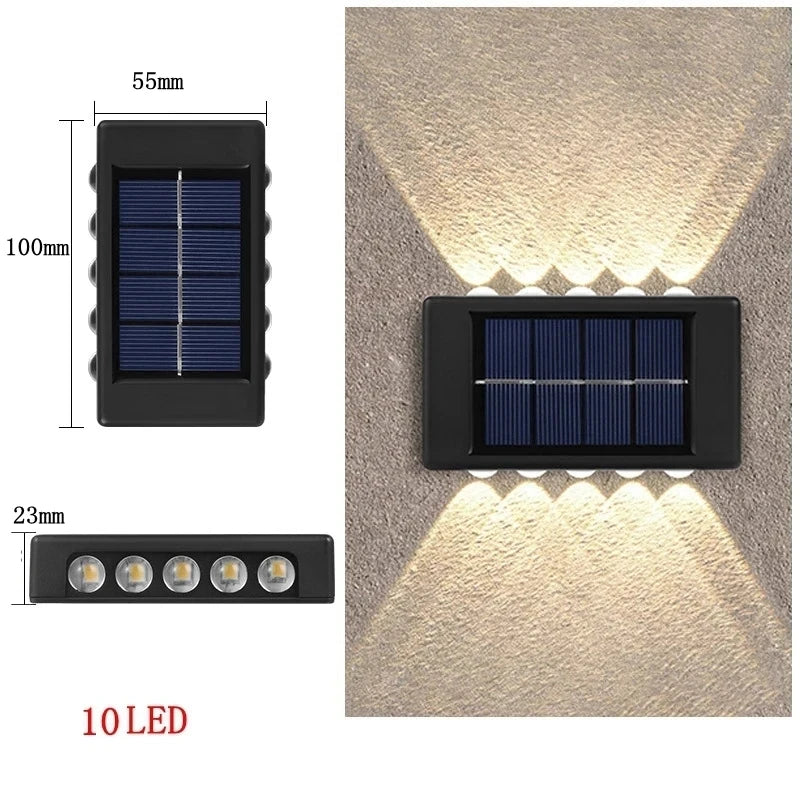 Solar LED Outdoor Streetlight-Style Wall Light – Motion Sensor Garden Fence Lamp