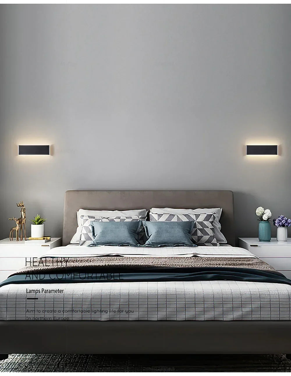 Modern LED Wall Lamp for Bedside Living Room Stairs Aisle Bathroom Home Decorations Wall Sconce Indoor Lighting Fixture Luster
