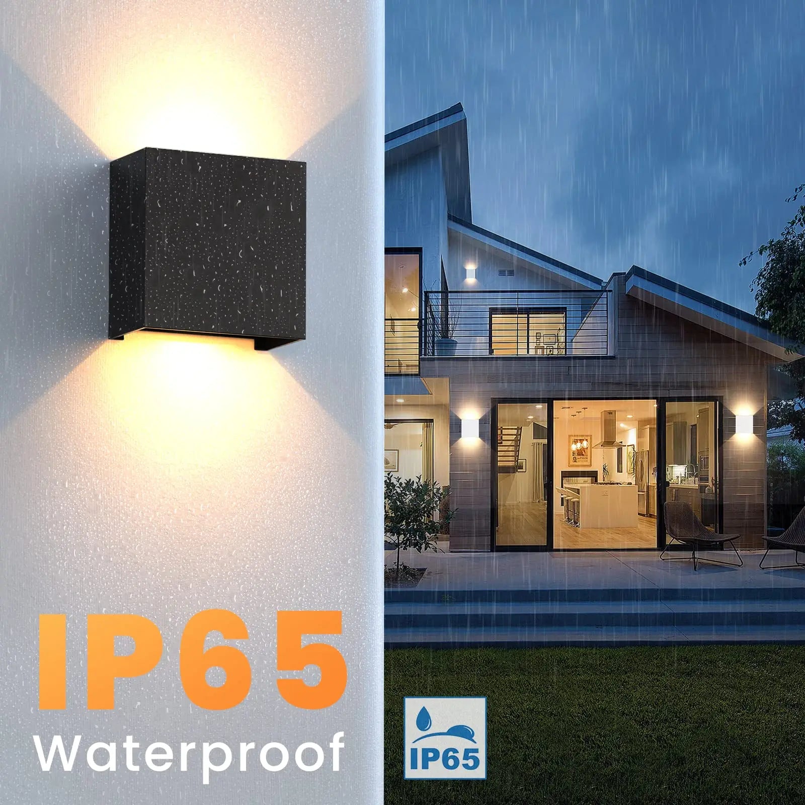 Waterproof IP65 LED Wall Sconce 6W – Indoor/Outdoor Up-Down Wall Light for Living Room & Hallway