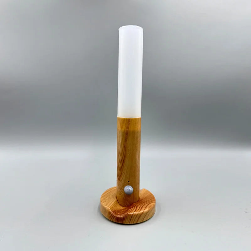 Wooden Motion Sensor Wall Light – Rechargeable Magnetic LED Sconce for Bedroom & Stairs