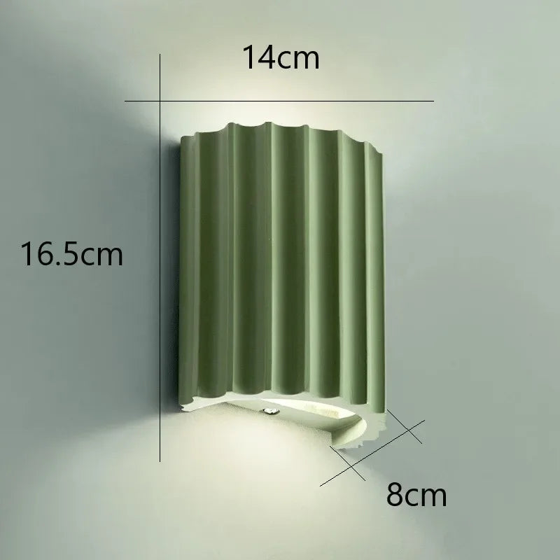 Nordic Modern Resin Wall Lamp Indoor Wall Lighting Bedroom Bedside Lamp Household Background Decoration Living Room Wall Light