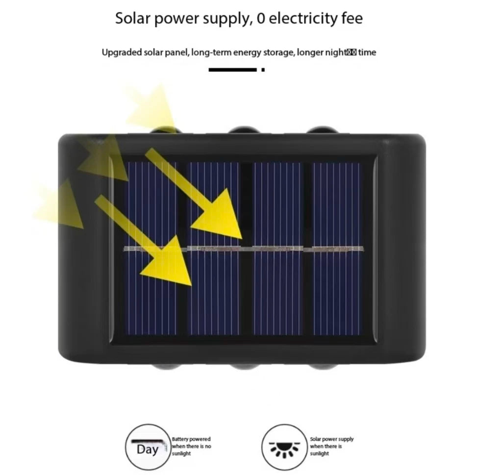 Solar LED Outdoor Wall Light Waterproof Dusk to Dawn Fence Lamp for Garden Yard Porch Pathway Patio Home Decor