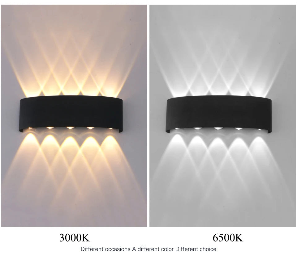 Up and Down LED Wall Lamp Waterproof Interior Wall Light For Bedroom Living Room Corridor Indoor Outdoor Lighting