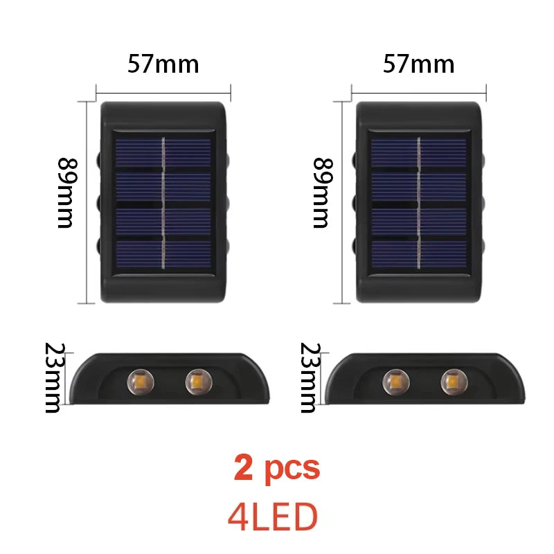 Solar LED Outdoor Streetlight-Style Wall Light – Motion Sensor Garden Fence Lamp
